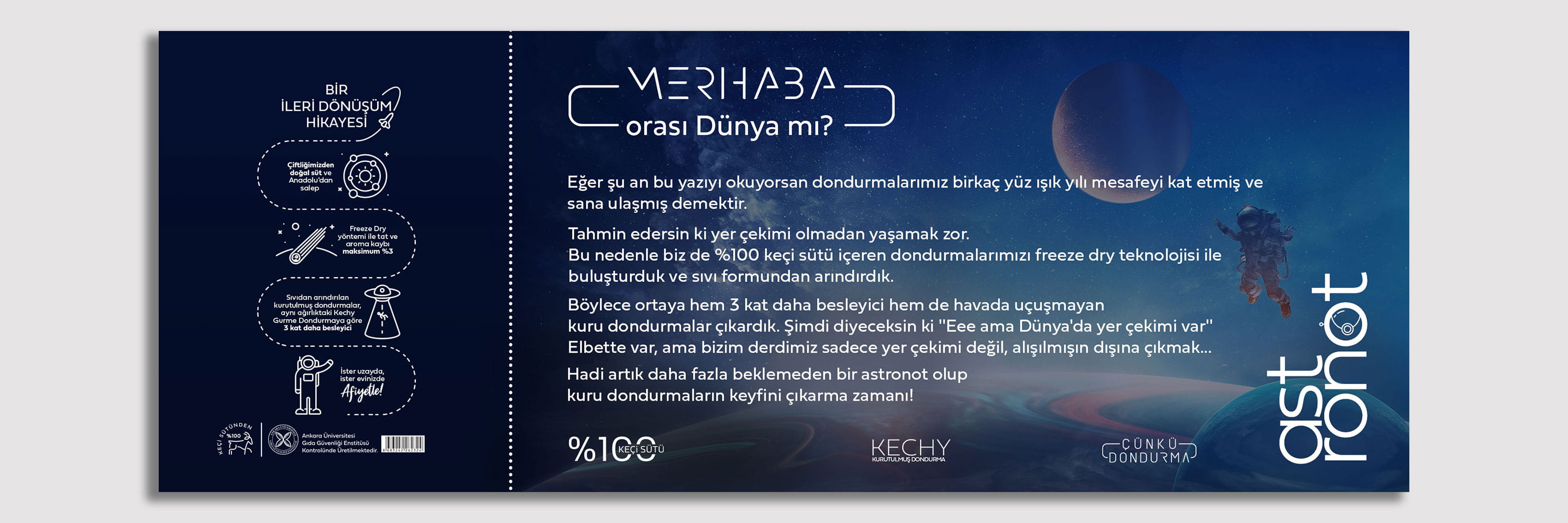 Kechy Astronot - İster Uzayda İster Evde - Erimeyen Dondurma